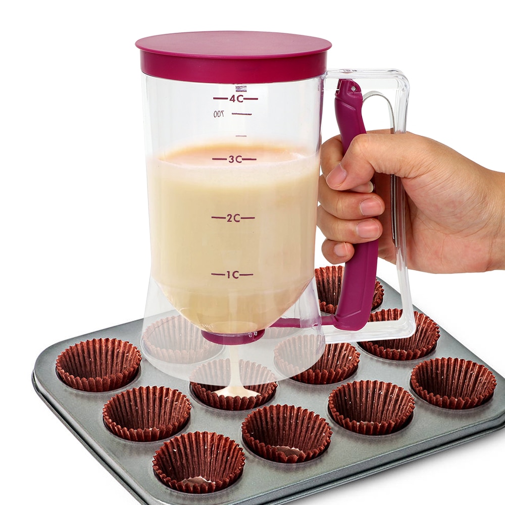 900ml cupcake pannenkoeken beslag bloem pasta dispenser koekjes cake muffin maatbeker slagroom speratator bakgereedschap voor cakes