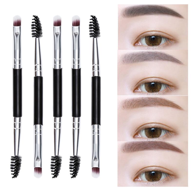 Professionele Dubbelzijdig Wenkbrauw Borstel Eyeliner Oogschaduw Make-Up Brow Mascara Borstel Wenkbrauw Voor Schoonheid