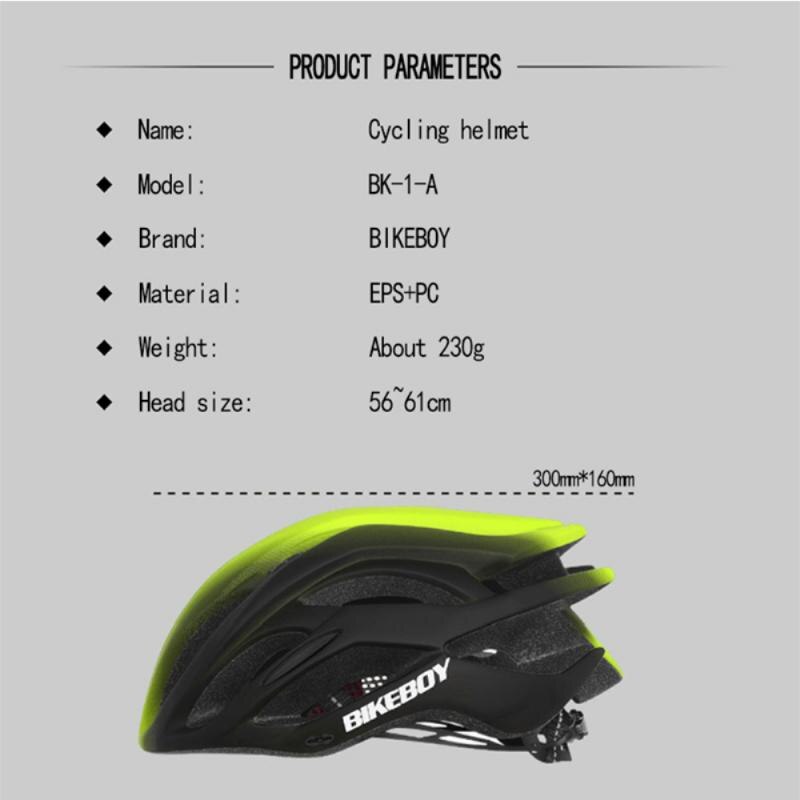 BIKEBOY Lightweight Motorbike Bicycle Helmet Road Mountain Integrally-molded Cycling Caps Men Women Unisex Bike Safety Helmet