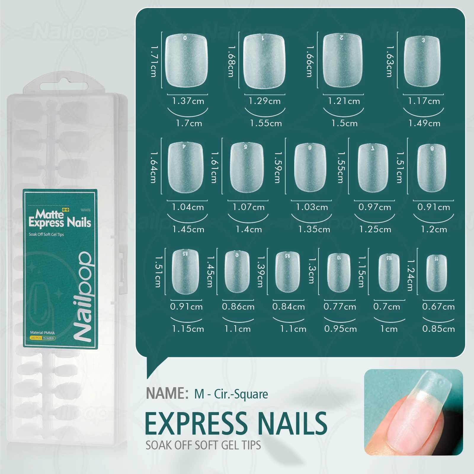 Nailpop 240 stks Matt Nail Capsule Gloednieuw Pre-buff Nail Tips voor Uitbreiding Hoge Matte Express Nagels Premium manicure: Army Green
