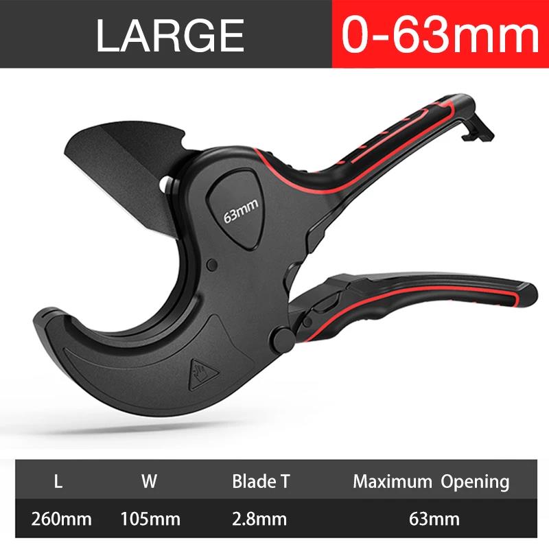 36-75Mm Plastic Pijp Tang Cutter Buis Tang Schaar Cutter Duct Slang Pvc/Pu/Pp/pe Sanitair Pijp Handleiding Handgereedschap Voor Loodgieter: Upgrade 0-63MM