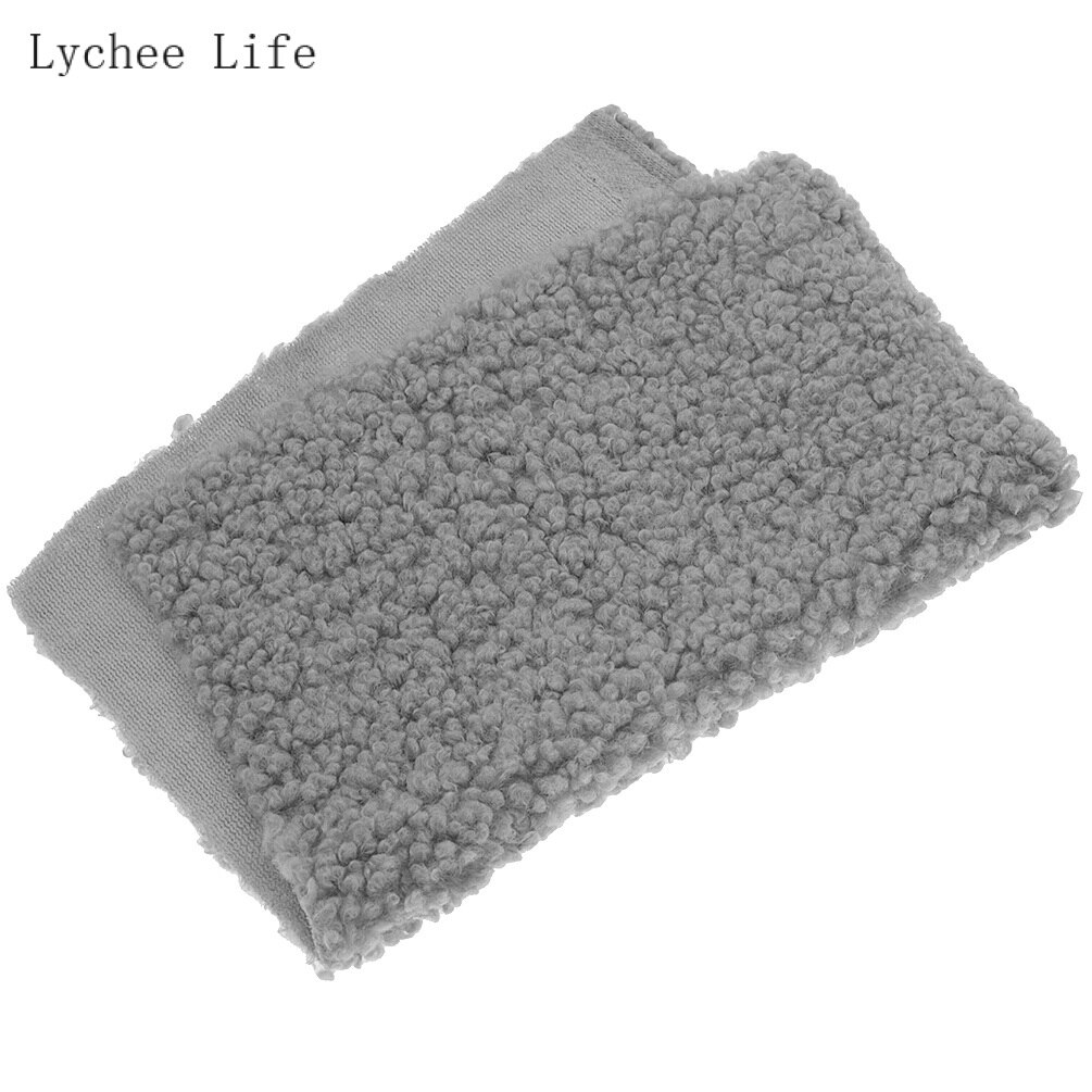 Lychee Life-tela de felpa de terciopelo y algodón A4, tejido suave y cálido para ropa de mascotas, forro de guante, tela de lana de cordero engrosada, costura Diy: 4