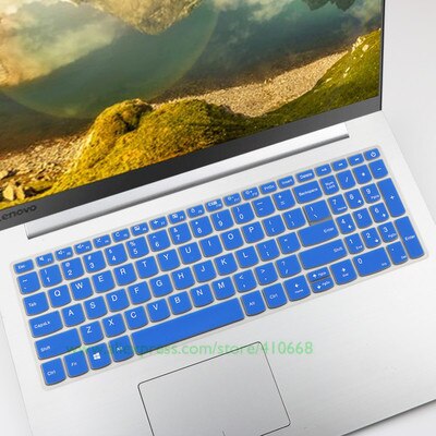 Silcone laptop notebook tastatur cover beskytter til lenovo yoga  c740 (15) c740-15 iml  c 740 15 iml 15.6 tommer med numeriske taster: Blå