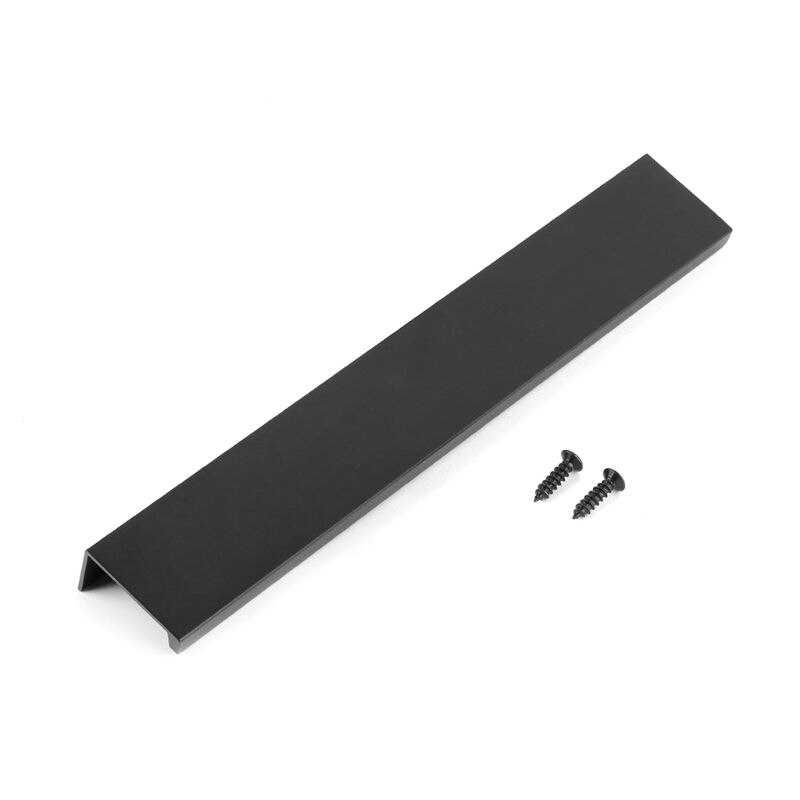 Modern Kitchen Cabinets Long Hidden Dark Handle Aluminum Alloy Open Hole Drawer Edge Black Wardrobe Door Handle 37ME: 200mm