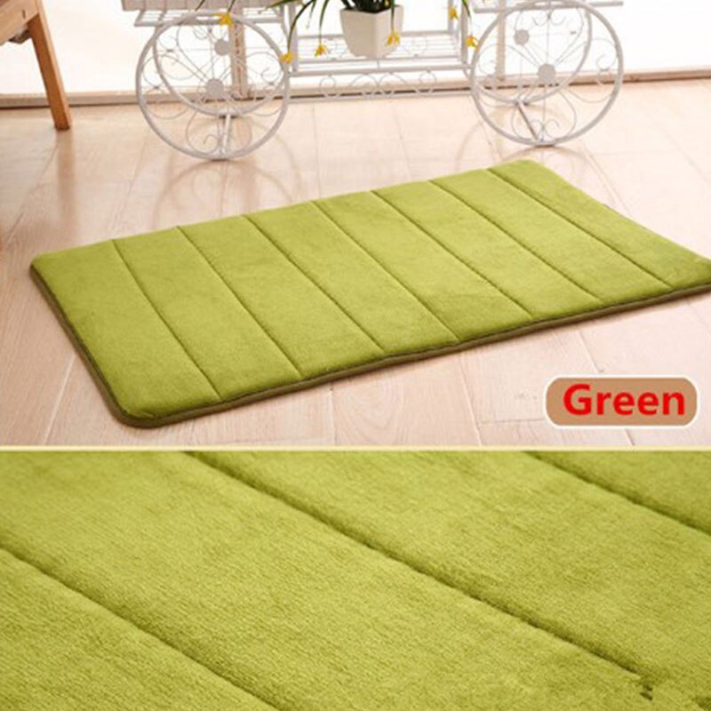 Bad Matte Bad Teppich Teppich Korallen Fleece Memory Foam Badezimmer Mat Non Slip: Green