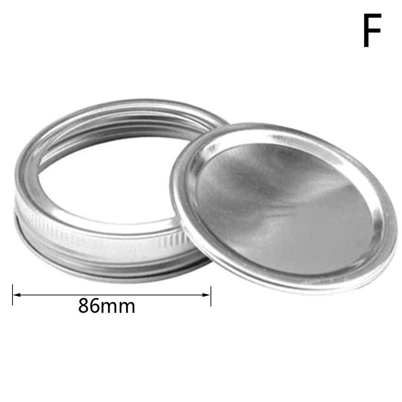 Mason Jar Lid Tinplate Split Opening Sealing Lid Round Lid Lid Home Iron Spherical Ring Metal Can Supplies T2X8: F