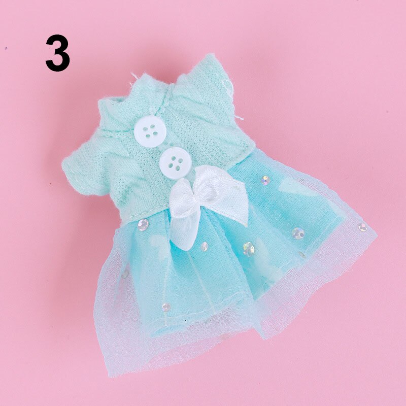 16cm bjd baby dukke tøj 1/12 blomster prinsessekjole dagligt fritidstøj tilbehør dukker legetøj til piger cool: 3