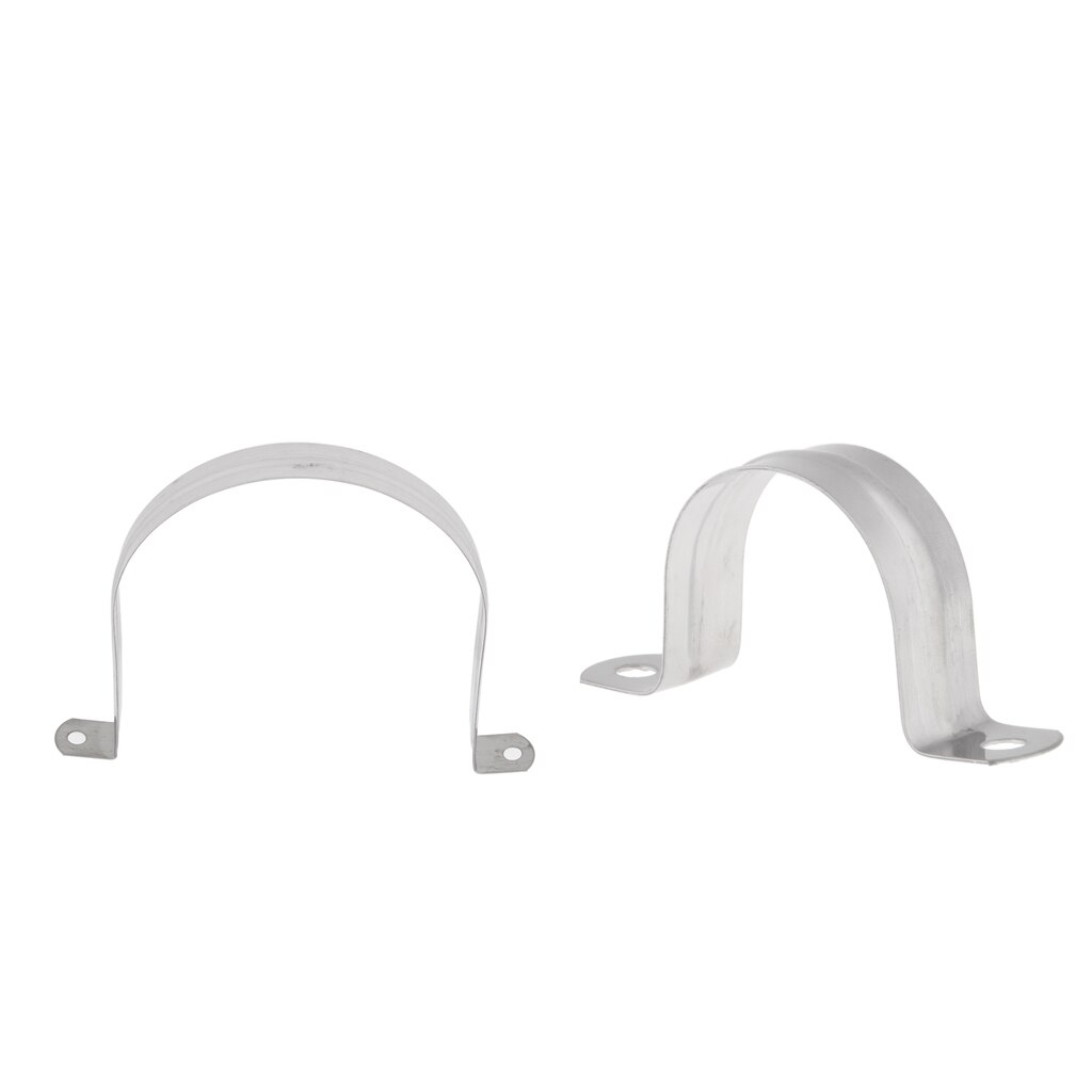 2packs Stainless Steel 304 Saddle Clip Riding Clamp Pipe Downpipe 40/120mm