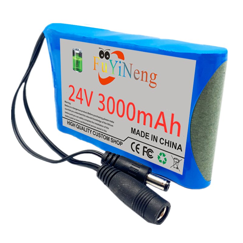 24V battery pack 6s1p 3000mAh 18650 Rechargeable Lithium Ion battery pack capacity DC 25.2V 3000mAh CCTV Cam Monitor