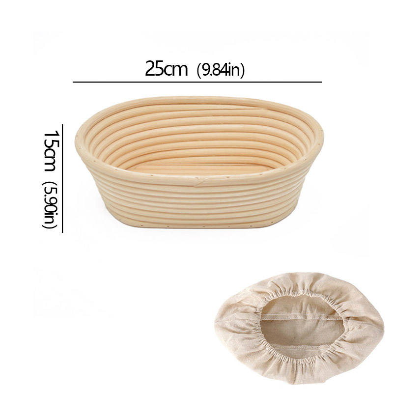 Cesta de fermentación de pan de fermentación europea, resistente al ratán Natural, suministros para hornear de masa fermentada DIY, cesta de mimbre para el hogar: naranja