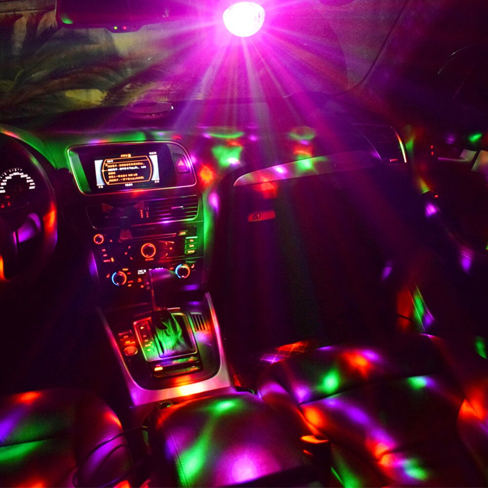 Oplaadbare Sound Activated Roterende Disco Ball Party Light Strobe Light Rgb Led Stage Light Voor Xmas Auto Thuis Dj Bruiloft tonen