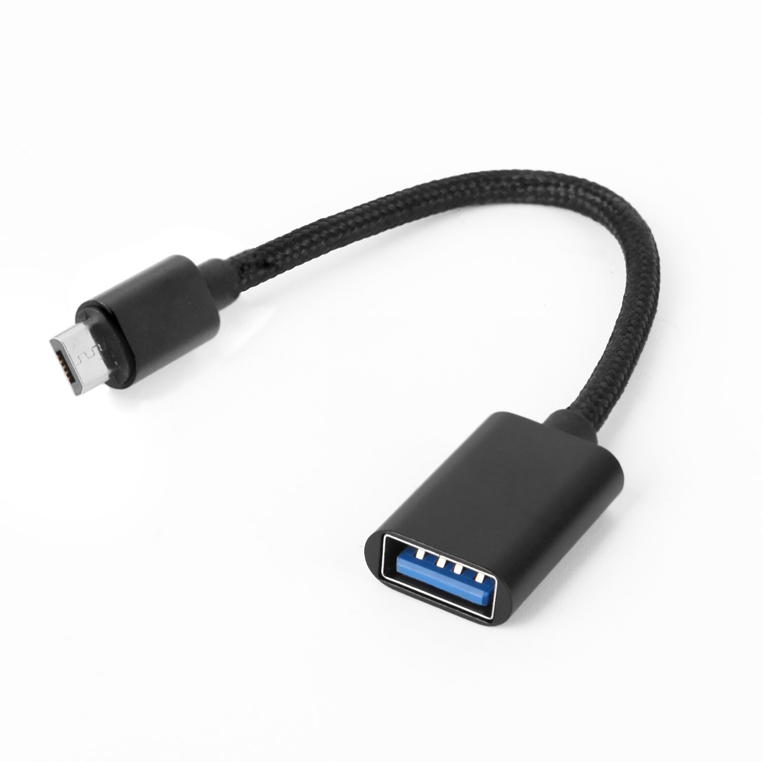 Cable de carga 2 en 1 Tipo C y microusb a USB 3,0, Cable de carga, línea USB 3,0, Cable adaptador OTG para teléfono, PC, convertidor de pene en U: Micro Black