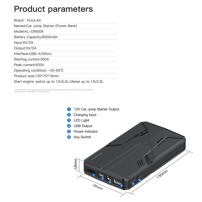 KUULAA macchina salto antipasto potenza Banca 12V 600A macchina antipasto batteria caricabatterie portatile auto Buster emergenza booster di partenza dispositivo