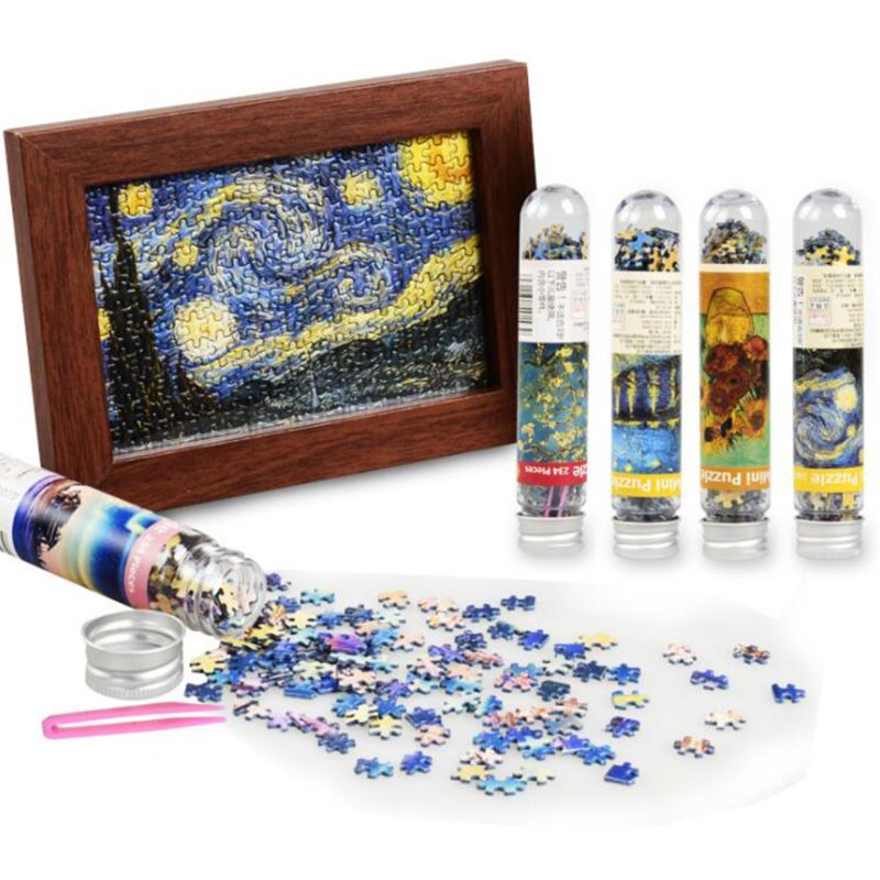 234Pcs Mini Tasche Puzzles Selbst Montieren Reagenzglas Puzzle Pädagogisches Spielzeug für Kinder Erwachsene Wohnkultur astronaut Starry sky