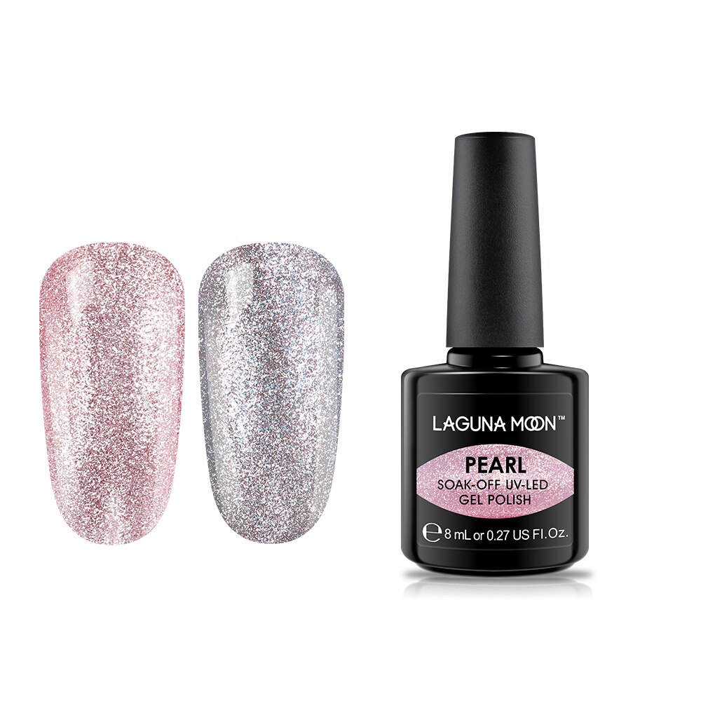 Lagunamoon glänzend Perle Gel Nagellack UV LED Tränken Weg Langlebige Mangel Mangel Manikübetreffend Gel Nagellack funkeln 8ml: 23005