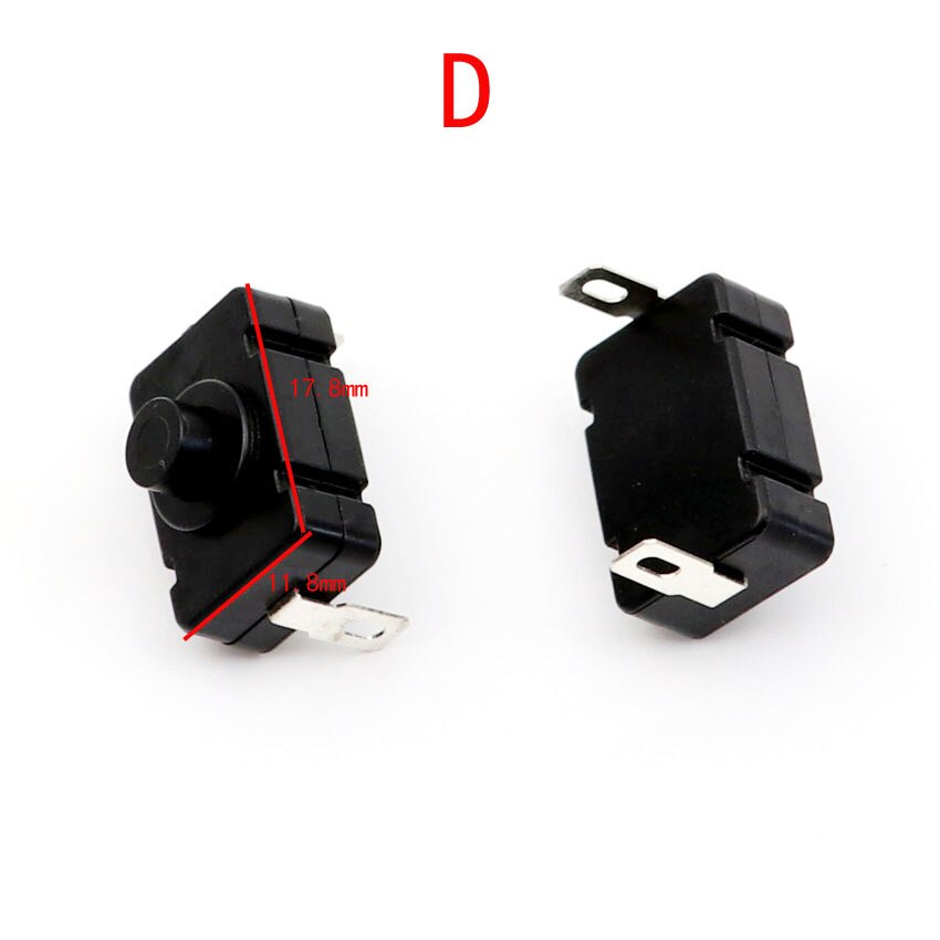 2Pcs Zaklamp Modding Drukknop Klik Schakelaar Module Diy Onderdelen Montage Glare Torch Tail Schakelaar Draagbare Verlichting Accessoires: D