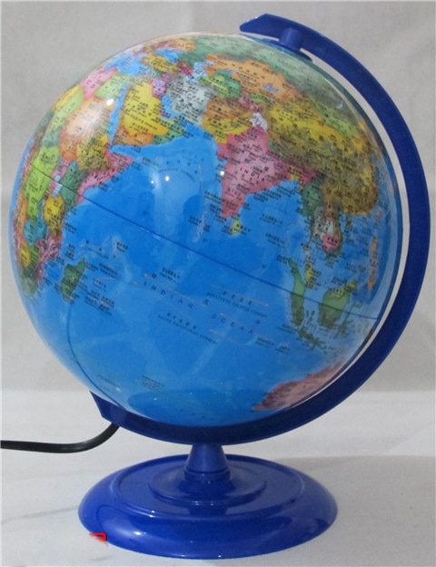 Plastic Dia 20cm Hd Ocean Blue In Both English And Chinese Version Led Light Terrestrial Globe Student Furnishing Articles