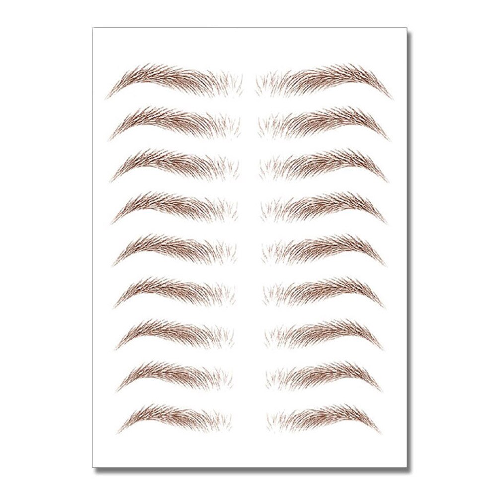 Women Men 6D Eyebrows Sticker Semi-Permanent Water Transfer Brow Makeup Decals Beauty Makeup Eyebrows Sticker: JD01	