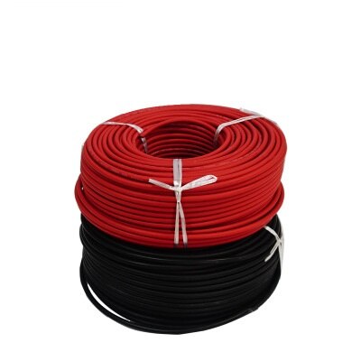Cable solar PV, rojo y negro para sistema de energía solar, 1500v, ² 2,5mm/4mm ² /6mm ² (14/12/10AWG), aprobación TUV UL, 10 m/lote