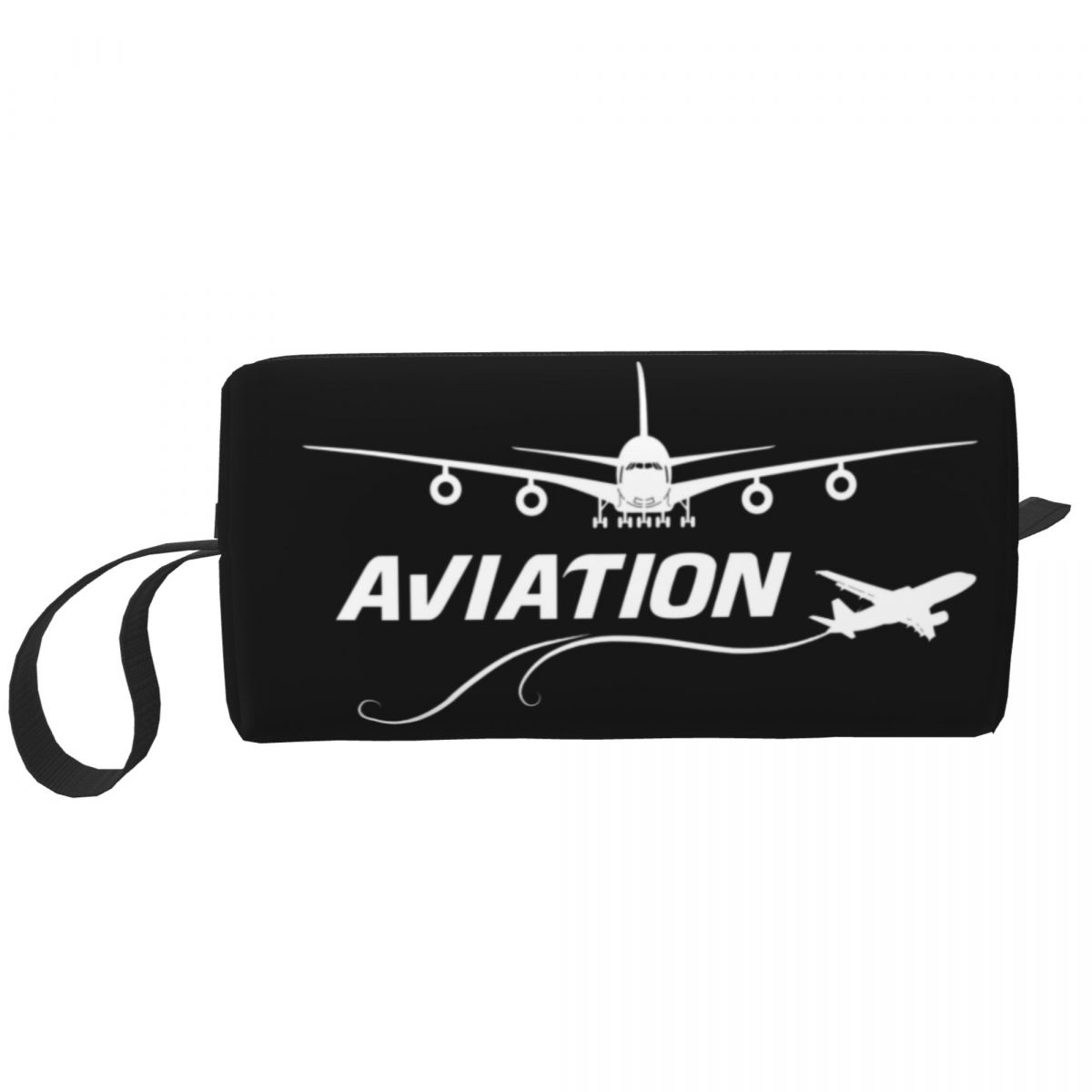 Custom Airbus Fighter Pilot Travel Cosmetic Bag Women Aviation Airplane Toiletry Makeup Organizer Lady Beauty Storage Dopp Kit