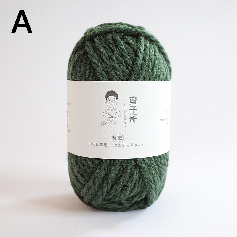 1pc 50g Thick Wool Yarn for Knitting Fine Worsted Blended Crochet Yarn Knitting Sweater Scarf: A