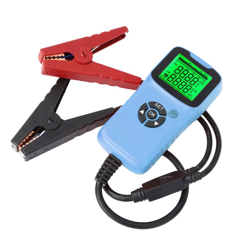 12V Car Battery Test Analyzer Resistance CCA Voltage Tester Auto Diagnostic Tool: Blue