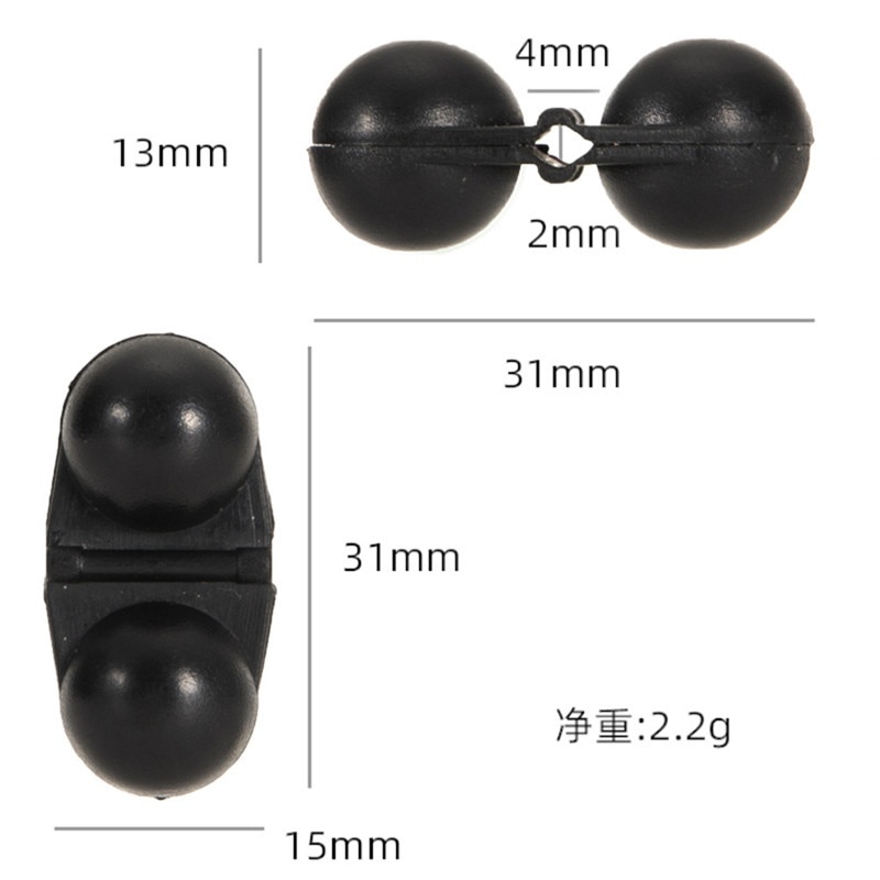 5 set di 15 esche galleggianti per pesca alla carpa, con perline rosse da 20 mm