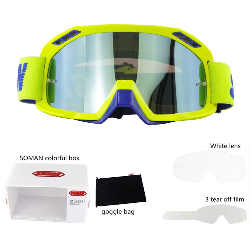 100% Gafas for Motorcycle Goggles Motocross Goggles Glasses ATV DH MTB Skiing Sport Eye Ware MX Off Road Helmets Goggles: M