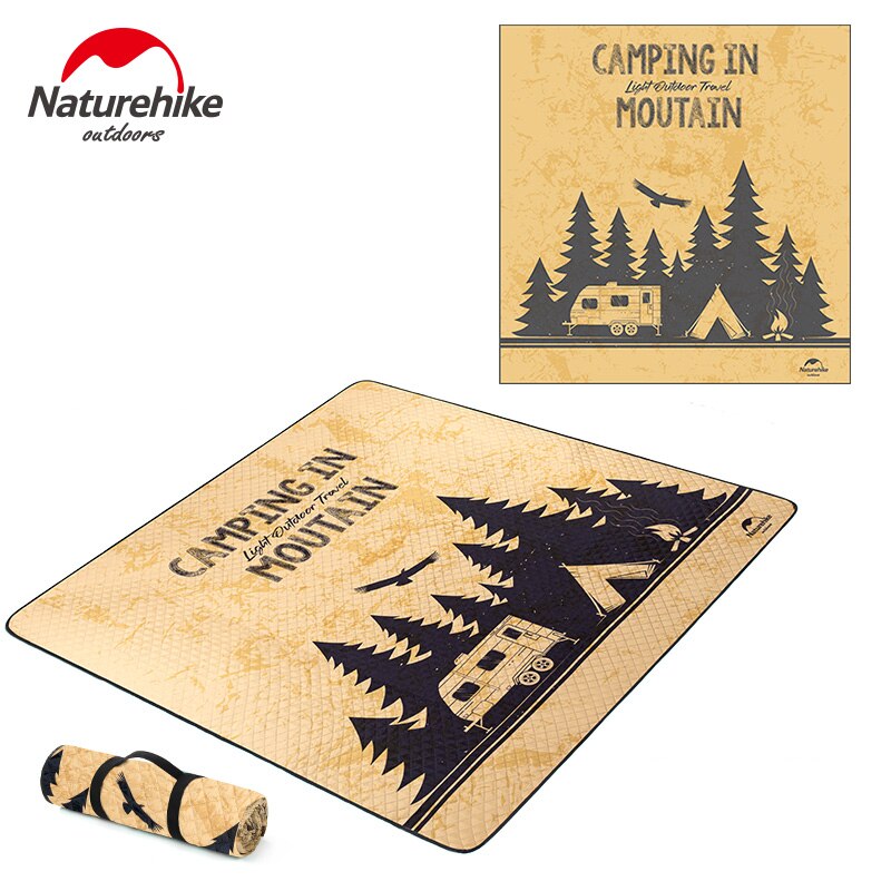 Naturehike Picnic Blanket Foldable Camping Mat Washable Picnic Rug Sandproof Beach Blanket Waterproof Portable Picnic Mat: Travel in Mountain / 145x200 cm