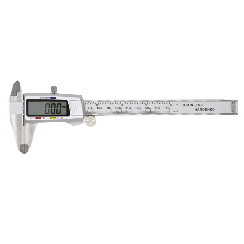 Paquímetro digital, 6-Polegada 150mm paquímetro digital eletrônico vernier pinçamicrômetro ferramentas de medição: only a caliper