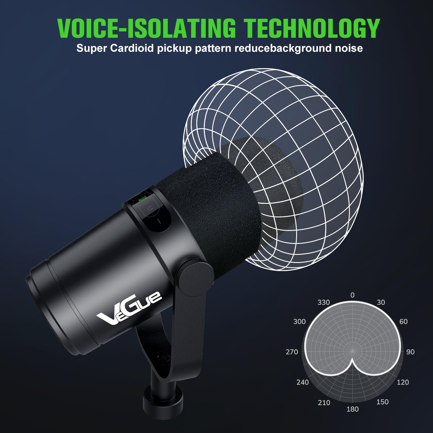 USB/XLR Dynamic Microphone for Broadcast Podcast & Recording Studio Mic for Music & Speech VM70