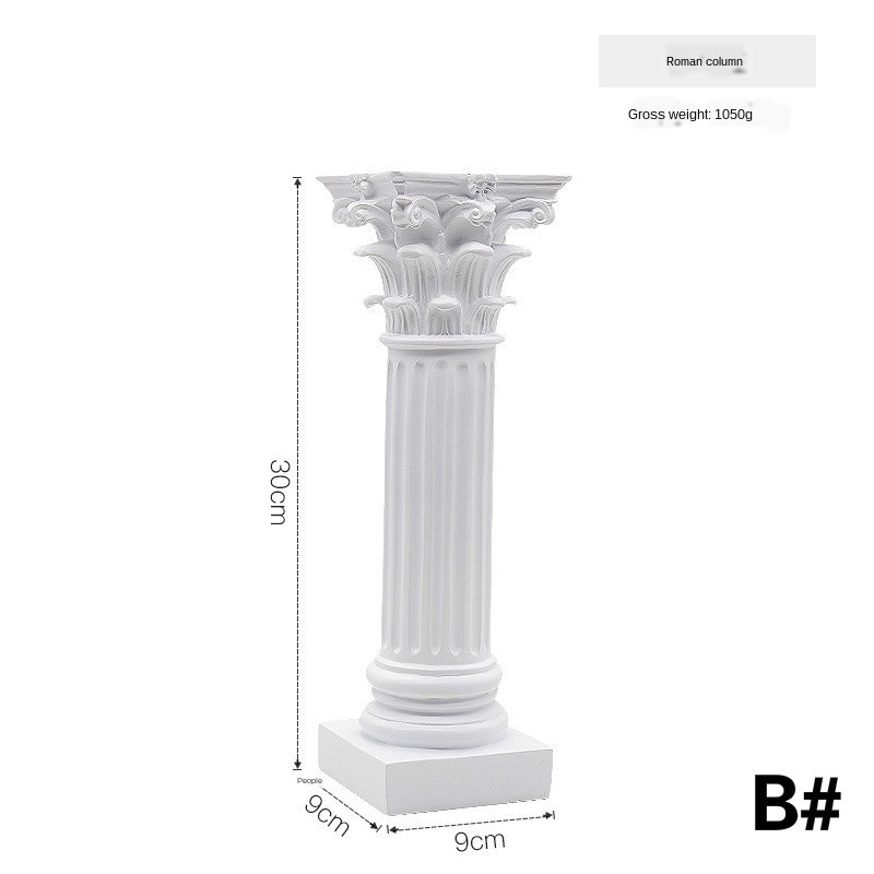 Colonne romaine modèle Architecture grecque, modèle de bâtiment de Temple grec, décoration de la maison, pilier en plâtre décoratif européen, Sculpture en résine