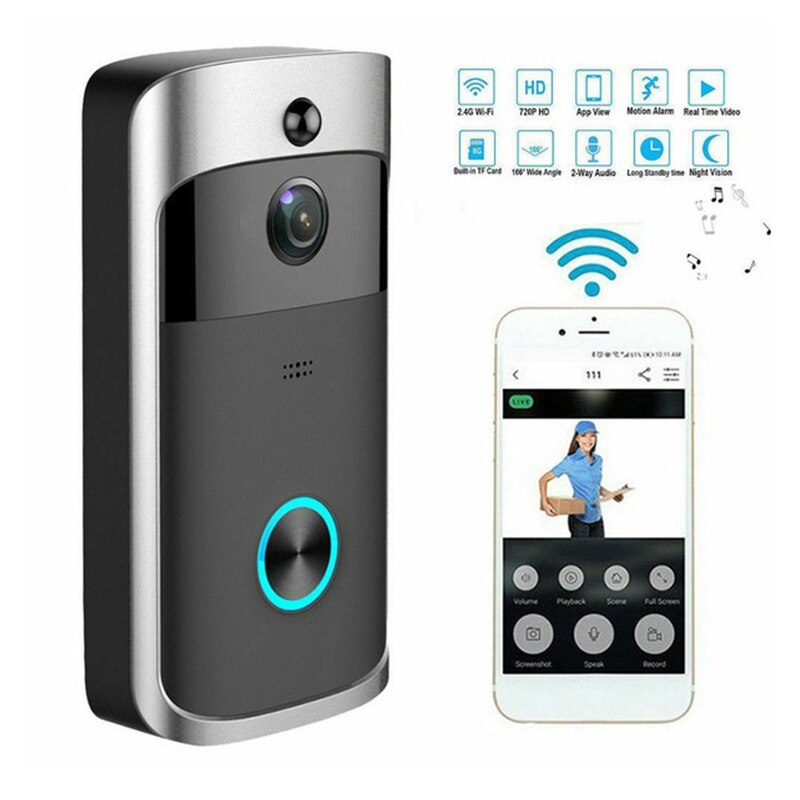 Smart Ip Video Intercom Wifi Video Deurtelefoon Deurbel Wifi Deurbel Camera Ir Alarm Draadloze Beveiliging Camera