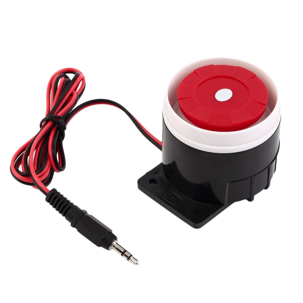Trådbundet larm siren horn 120db inomhus för hemsäkerhet larmsystem gsm pstn larm med 3.5mm stickkontakter