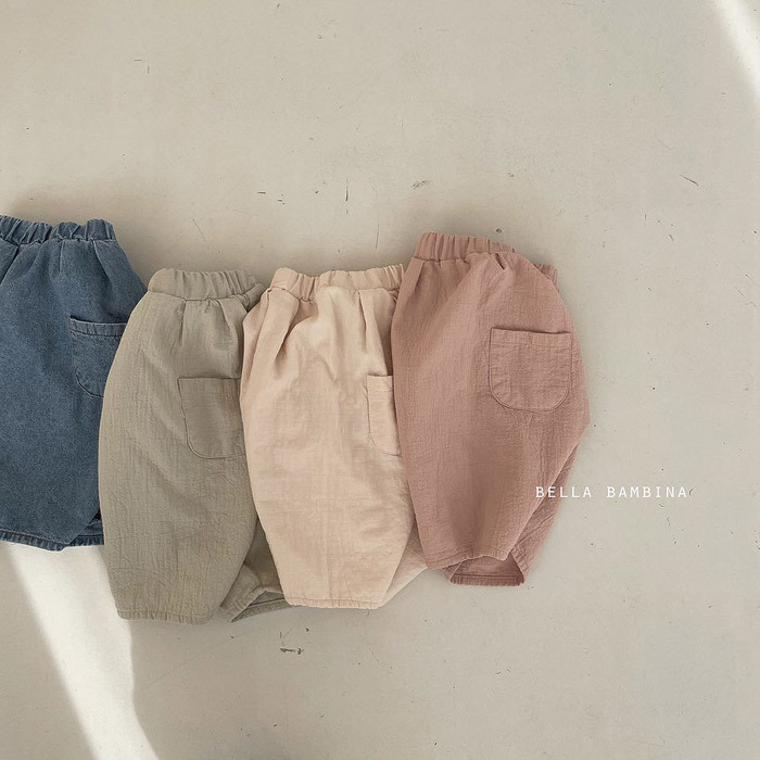 2022 Summer Baby Loose Casual Cropped Pants Comfortable Mosquito Pants Children Trousers Infant Boys Pants Baby Girl Pants