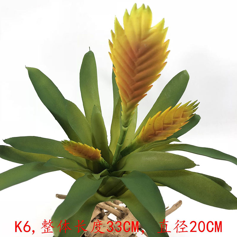 Large artificial air pineapple succulent plant tillandsia plastic green plant Pineapple leaf home shop wedding floral decor: K6