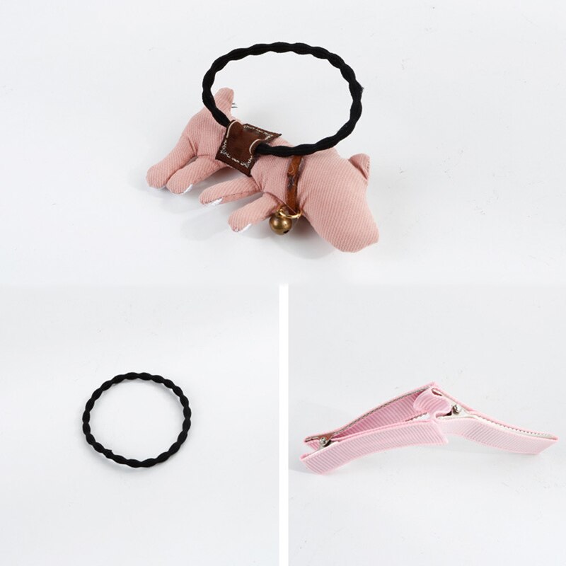 5 pçs/set bonito bebê menina grampos de cabelo dos desenhos animados coelho arcos coroa hairpins crianças elástico faixa de cabelo headwear bebê menina acessórios de cabelo