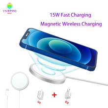 Magnetische Drahtlose Ladegerät mit USB-C Integrierte Kabel Tragbare für praktisch 12 Profi Max 15W Qi Magsafing Schnelle Ladung Pad