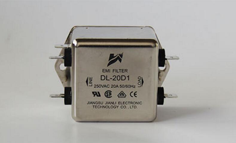 Filtro de potencia monofásico, 220V, 20A, DL-20D1, placa base de soldadura, filtro EMI instalado