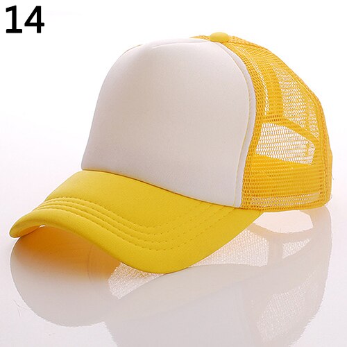 Unisex Attractive Baseball Cap Trucker Mesh Blank Visor Adjustable Sun Hat: 14