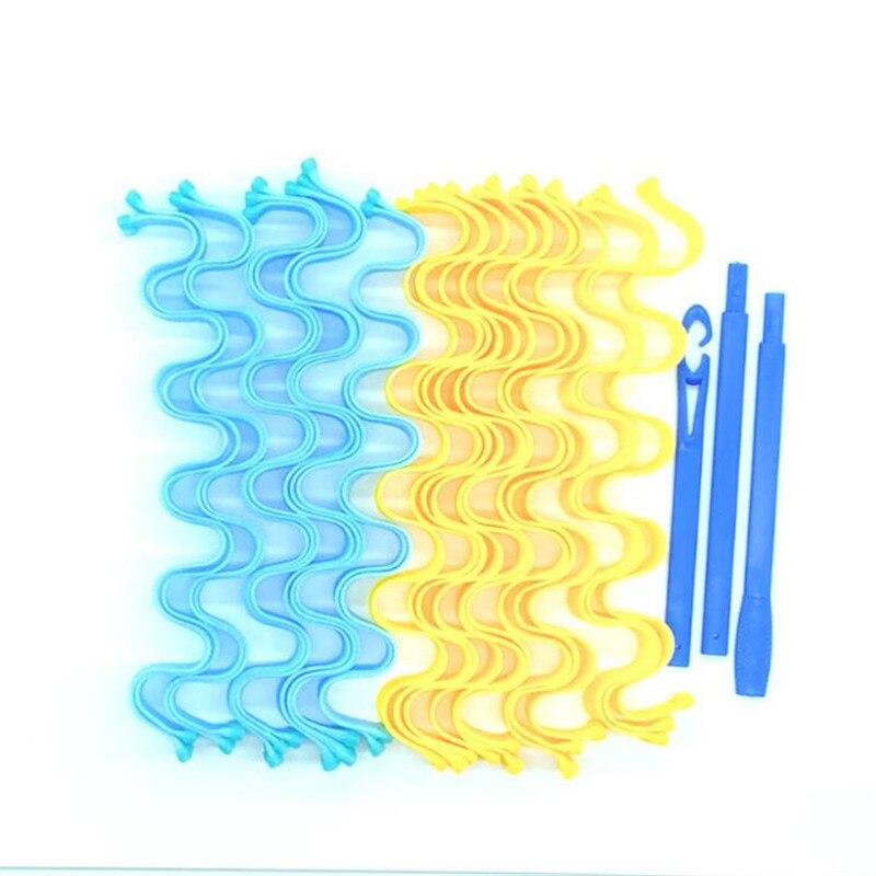 Hair Curlers Spiral Curls No Heat Wave Hair Curlers Styling Kit Spiral Hair Curlers for Most Kinds of Hairstyles