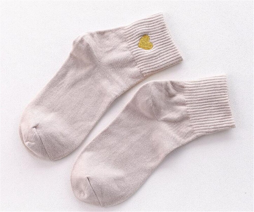 Socks Woman Spring Socks Girls Cotton Color Novelty Women Cute Heart Casual Funny Socks B628: color 8