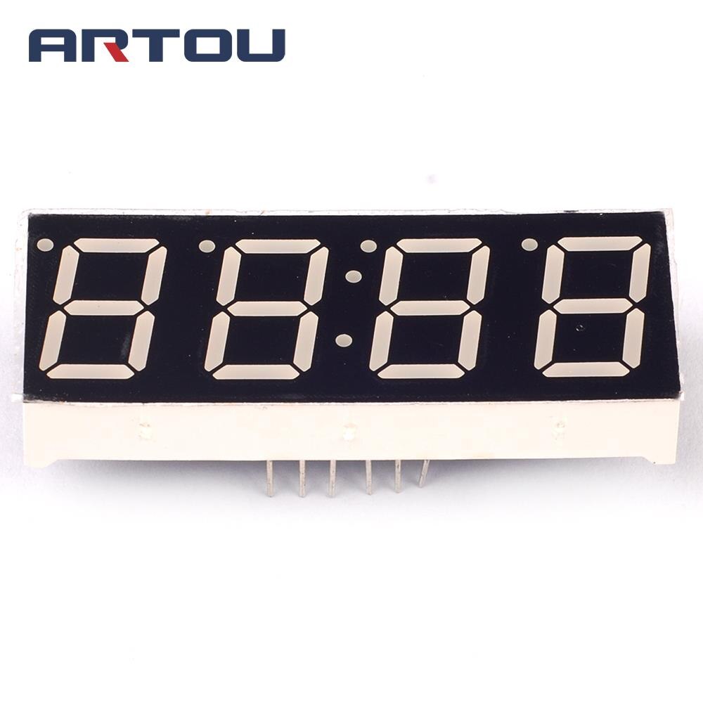 10PCS/LOT Common Anode 4Bit Digital Tube 7 segment 0.56" With the clock display Red LED Display
