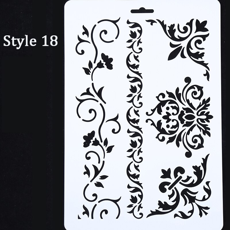 10Pcs Drawing Painting Stencils Scale Template Set 8.3 X 11.7 inch, Plastic Shape Scrapbook Stencils Graphics Stencils for Child: Style 18