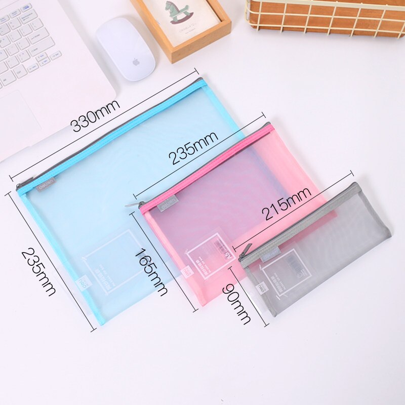 Presentation Folder Clear Grid File bag Portable Pen bags Office organizers File folder A4,A5,A6 file organizer with zipper