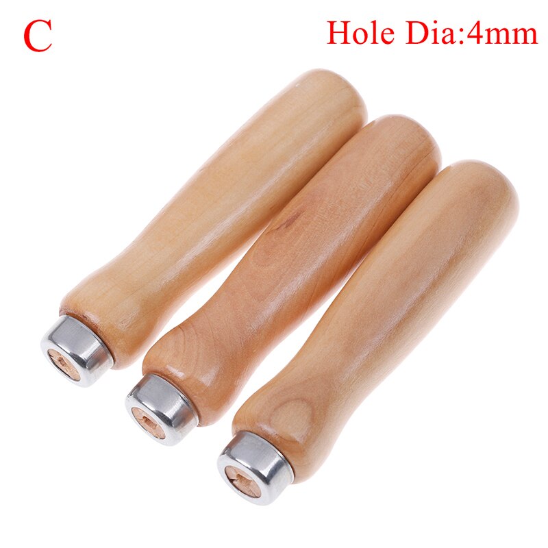 Mango de madera para limar, herramienta apta para el hogar, anillo de acero inoxidable, madera dura, DIY, 3 uds.