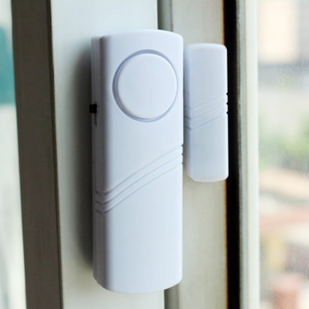 Porte E Finestre di Allarme Antifurto Senza Fili con Sensore Magnetico di Sicurezza A Casa Senza Fili Più Lungo Sistema di Dispositivo di Sicurezza 90dB Bianco All'ingrosso
