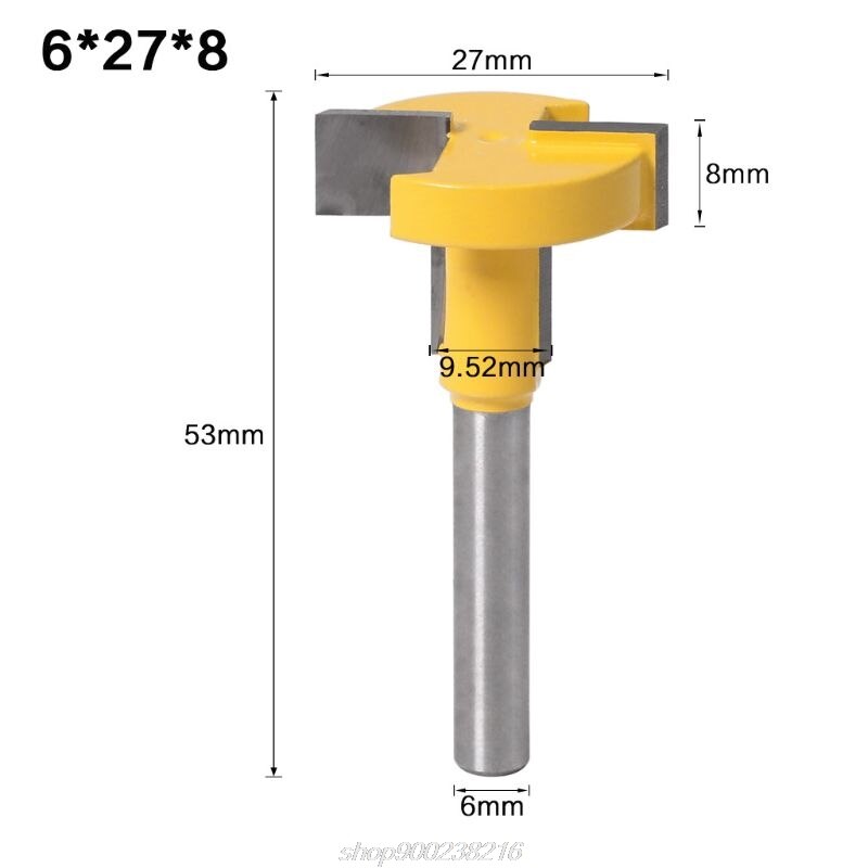 6mm Shank T-Slot T-Track Slotting Router Bit for Woodworking Chisel Cutter Cutting Milling Tool F22 21