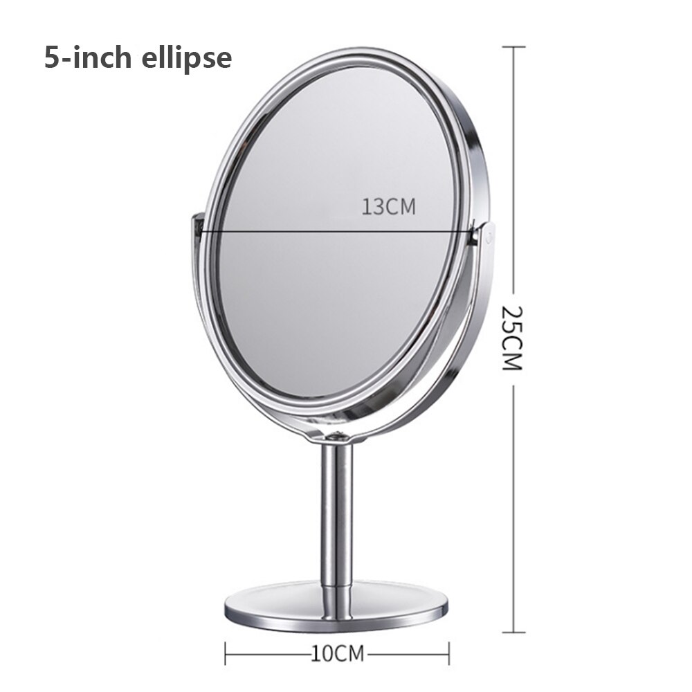 Round Shape Simple Rotatable Beauty Makeup Mirror Double-Sided Normal Magnifying Stand Cosmetic Mirror: 11