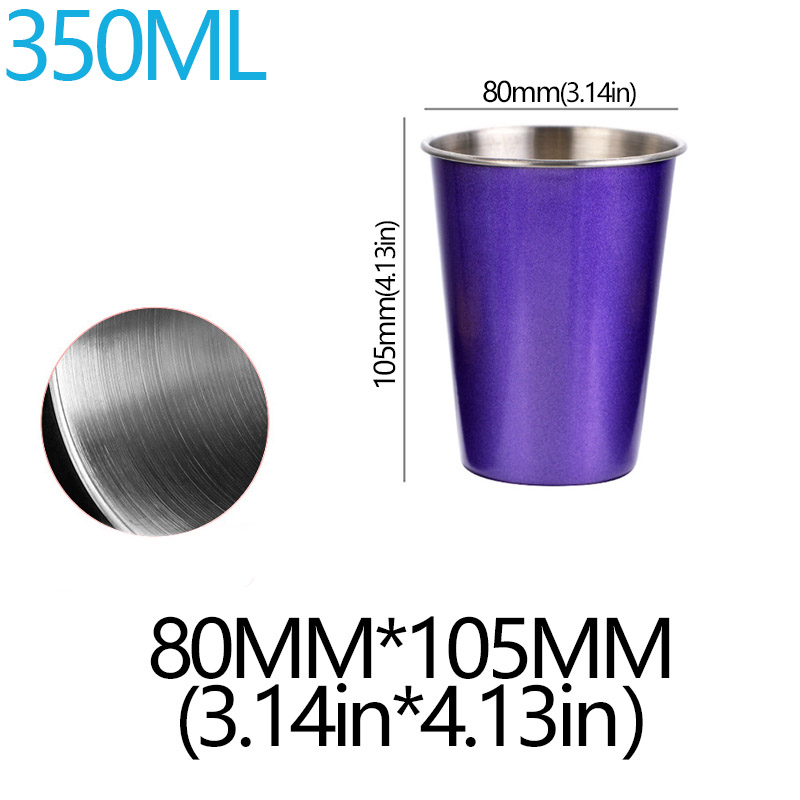 350/500ml Stainless Steel Cups Household Office Bar Kitchen Drinks Coffee Tumbler Tea Drinking Beer Mug Metal Travel Drink Cup